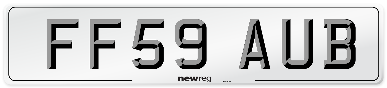 FF59 AUB Number Plate from New Reg